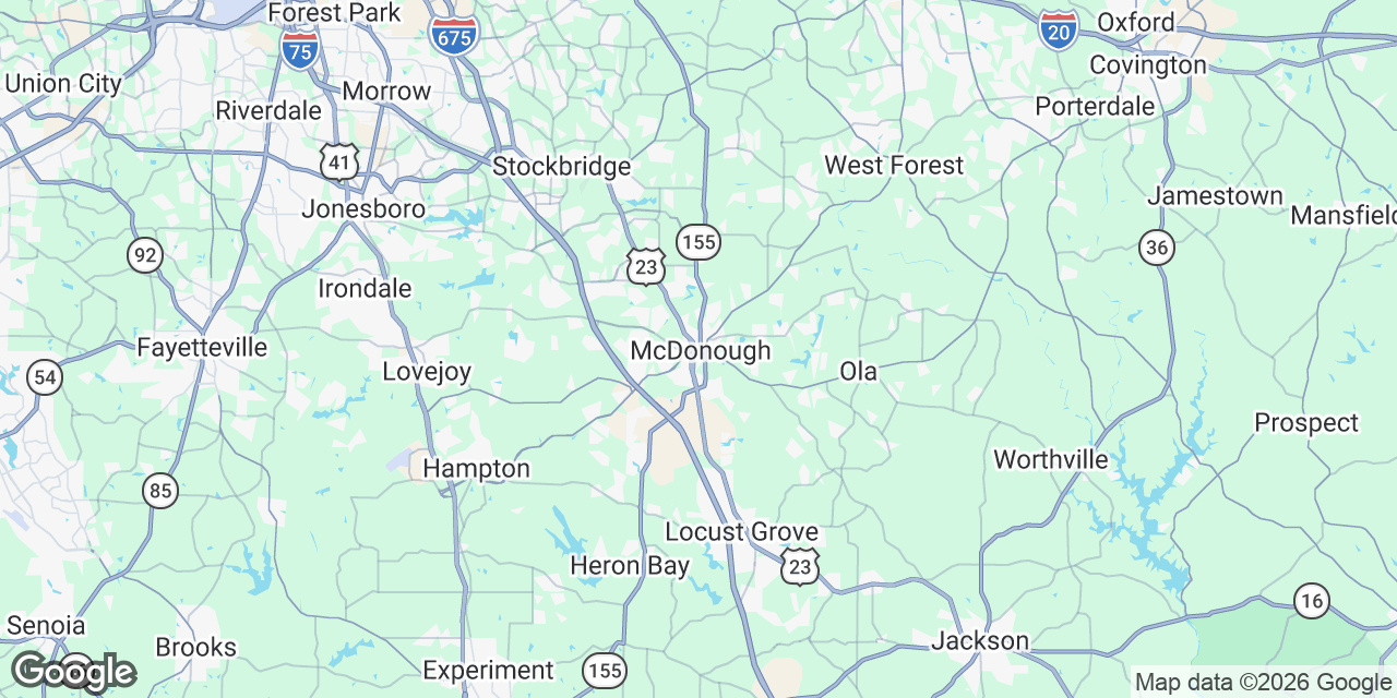 Service area map — Henry County, Georgia